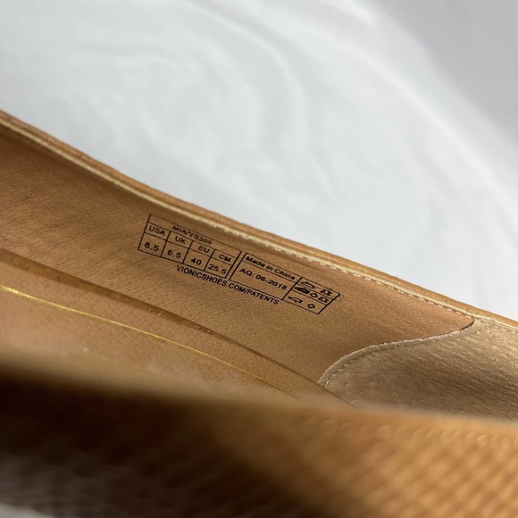 Vionic Heels Madison Mia Brown Leather Snakeskin Women’s Size 8.5 - Picture 14 of 14